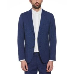 Original Penguin Blue Glen Plaid Wool Blend Two-Piece Suit -Original Penguin Sales Blue Glen Plaid Wool Blend Two Piece Suit Original Penguin 4