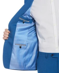 Original Penguin Blue Textured Wool Blend Two Piece Suit -Original Penguin Sales Blue Textured Wool Blend Two Piece Suit Original Penguin 7