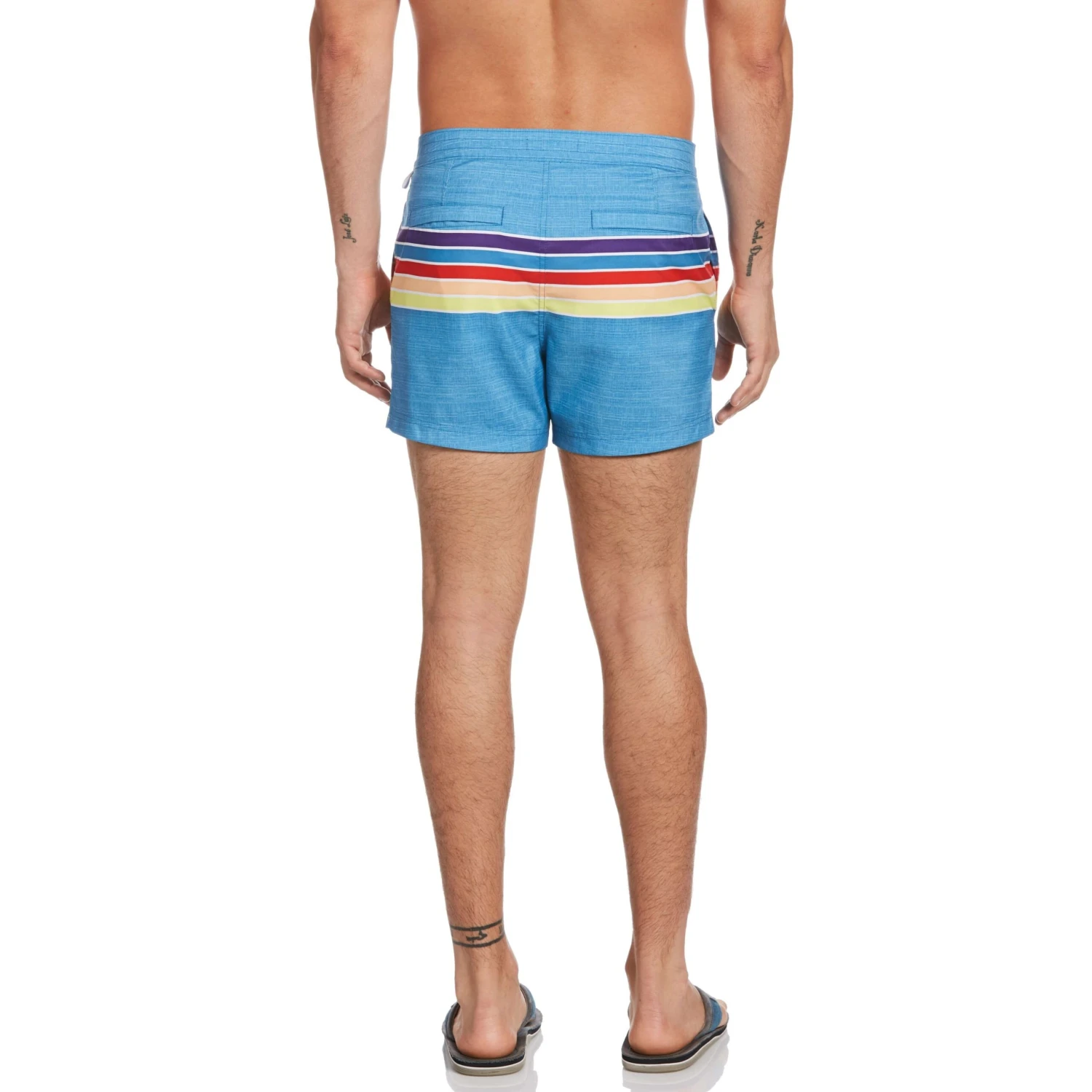 Original Penguin Engineered Stripe Box Swim Short 3 Original Penguin Engineered Stripe Box Swim Short - Image 2