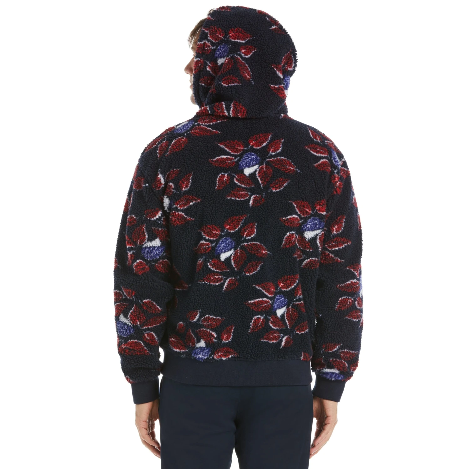 Original Penguin Leaf Print Sherpa Hoodie 5 Original Penguin Leaf Print Sherpa Hoodie - Image 3