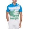 Original Penguin "Pete On The Course" Novelty Print Golf Polo -Original Penguin Sales Pete On The Course Novelty Print Golf Polo Mediterranian Blue Original Penguin