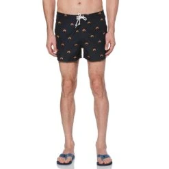 Original Penguin Pride Rainbow Print Swim Short