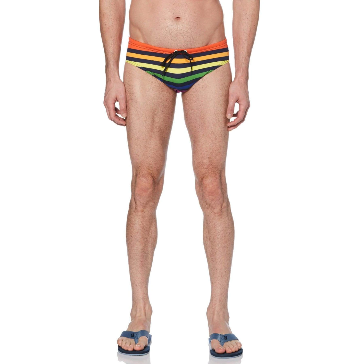 Original Penguin Pride Rainbow Stripe Swim Brief 3 Original Penguin Pride Rainbow Stripe Swim Brief