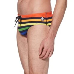 Original Penguin Pride Rainbow Stripe Swim Brief 7 Original Penguin Pride Rainbow Stripe Swim Brief -Original Penguin Sales Pride Rainbow Stripe Swim Brief Original Penguin 3