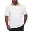 Original Penguin Striped Collar And Cuff Interlock Polo -Original Penguin Sales Striped Collar and Cuff Interlock Polo Bright White Original Penguin