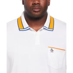 Original Penguin Striped Collar And Cuff Interlock Polo -Original Penguin Sales Striped Collar and Cuff Interlock Polo Original Penguin 3