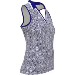 Original Penguin Women's Abstract Printed V-Neck Golf Top -Original Penguin Sales Womens Abstract Printed V Neck Golf Top Original Penguin 3