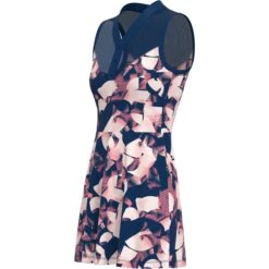 Original Penguin Women's Floral Print Tennis Dress With Mesh Yoke -Original Penguin Sales Womens Floral Print Tennis Dress with Mesh Yoke Original Penguin 3